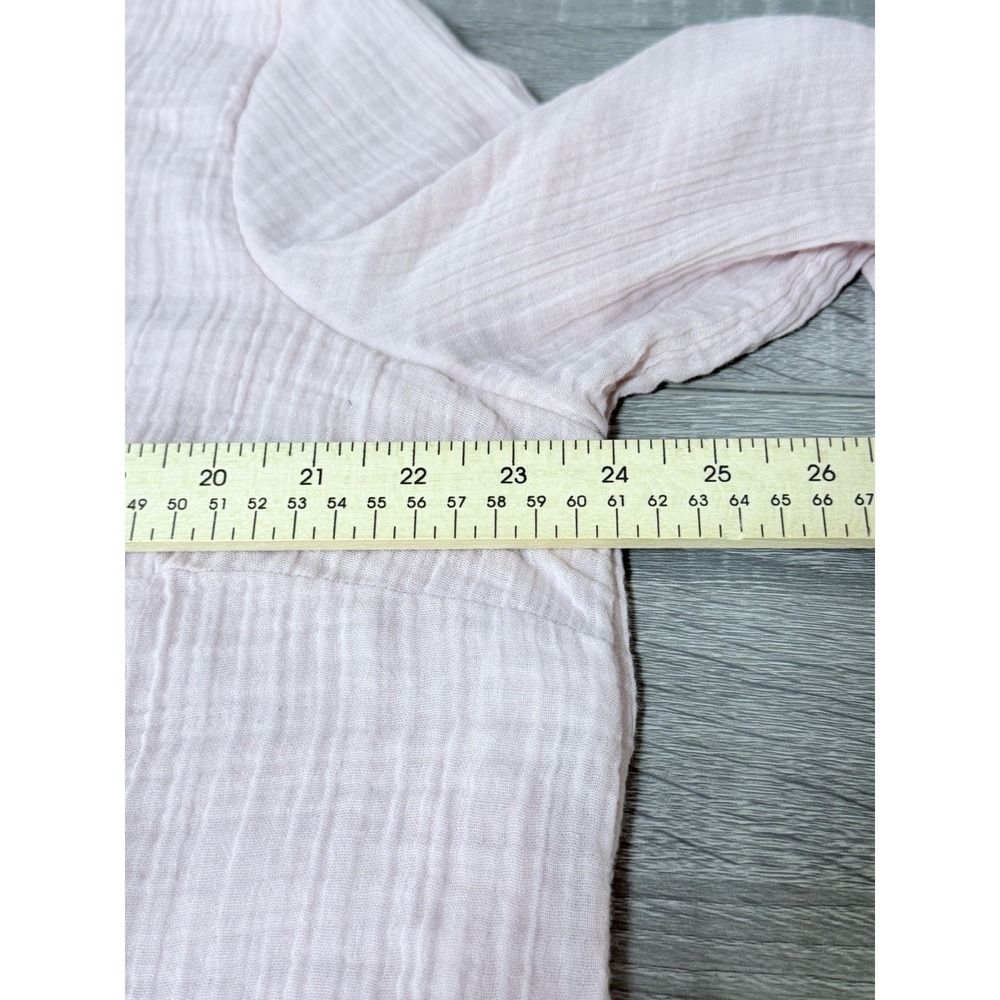 Coldwater Creek Light As Air Gauze Tunic 1X Blush Cotton Boho Lagenlook Layer - Picture 14 of 14